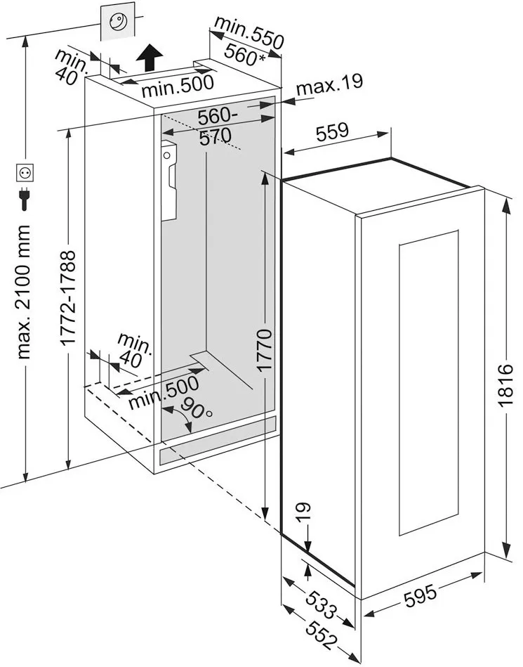 Встраиваемый винный шкаф Liebherr EWTgb 3583 в Москве и Московской области от магазина Ammina