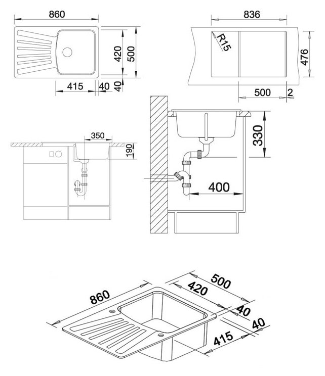 Кухонная мойка Blanco Nova 5S в Москве и Московской области от магазина Ammina